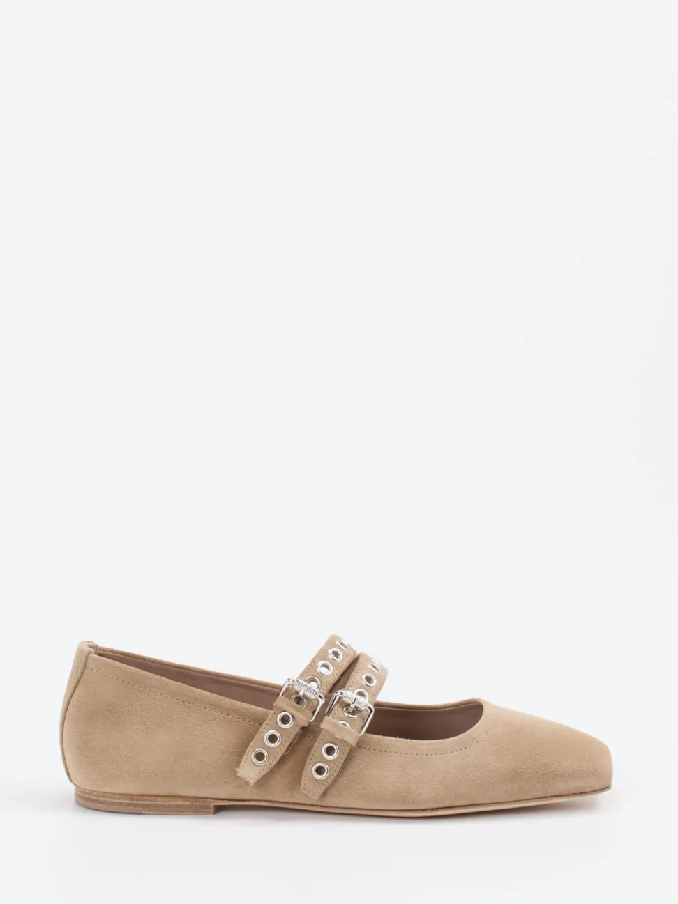 Kennel & Schmenger – Mary Janes aus Veloursleder beige