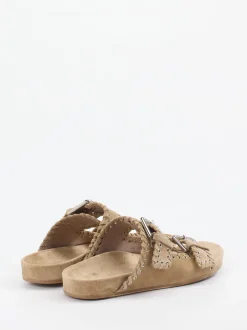 Kennel & Schmenger – Pantoletten aus Veloursleder beige