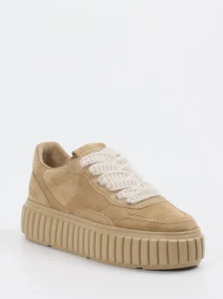 Kennel & Schmenger – Plateau-Sneaker aus Veloursleder Beige