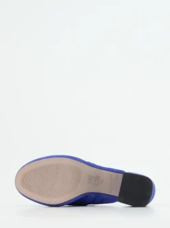Kennel & Schmenger – Plateau-Mules aus Veloursleder Blau