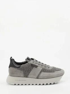Kennel & Schmenger – Plateau-Sneaker aus Veloursleder grau
