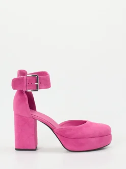 Kennel & Schmenger – Plateau-Pumps aus Veloursleder Pink