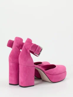 Kennel & Schmenger – Plateau-Pumps aus Veloursleder Pink