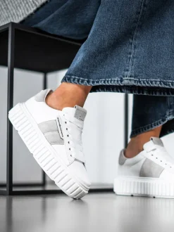 Kennel & Schmenger – Plateau-Sneaker aus Kalbleder weiß
