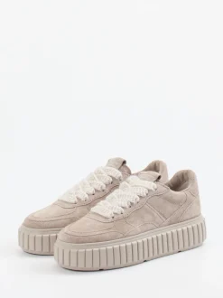 Kennel & Schmenger – Plateau-Sneaker aus Veloursleder grau