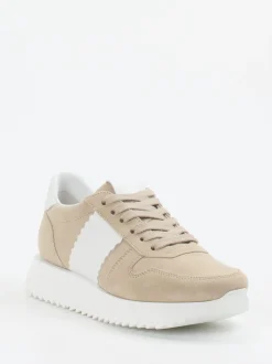 Kennel & Schmenger – Retro-Sneaker aus Veloursleder beige