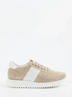 Kennel & Schmenger – Retro-Sneaker aus Veloursleder beige