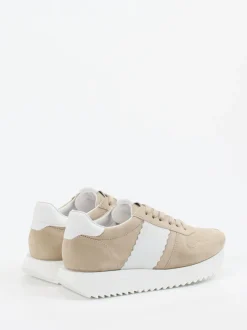 Kennel & Schmenger – Retro-Sneaker aus Veloursleder beige