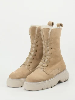 Kennel & Schmenger – Schnürboots aus Veloursleder Beigebraun