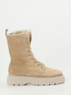 Kennel & Schmenger – Schnürboots aus Veloursleder Beigebraun