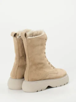 Kennel & Schmenger – Schnürboots aus Veloursleder Beigebraun