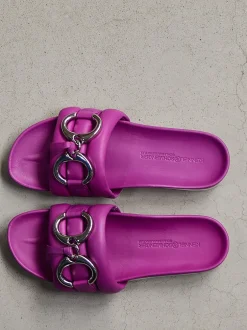 Kennel & Schmenger – Slides aus Lammleder Pinkfuchsia