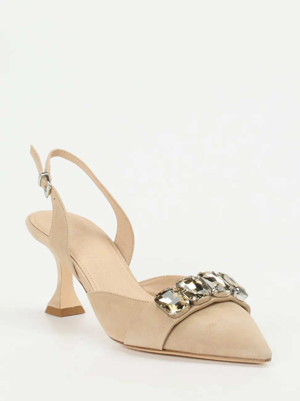 Kennel & Schmenger – Slingback-Pumps aus Veloursleder Beige