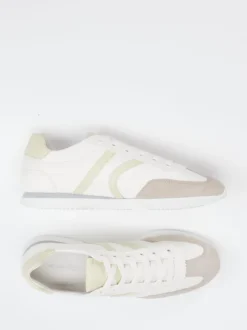 Kennel & Schmenger – Sneaker aus Velour/Leder Offwhite
