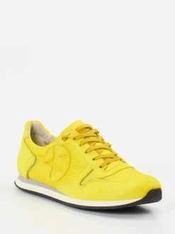Kennel & Schmenger – Sneaker aus Veloursleder Zitronengelb