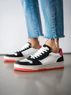 Kennel & Schmenger – Sneaker aus Kalbleder mit Pink-Sohle