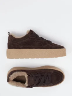 Kennel & Schmenger – Sneaker aus Veloursleder dunkelbraun