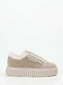 Kennel & Schmenger – Sneaker aus Veloursleder sandbeige