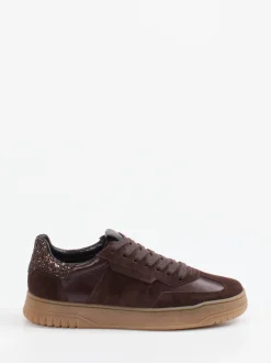 Kennel & Schmenger – Sneaker aus Velours- und Glattleder braun