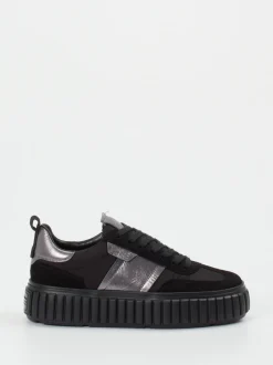 Kennel & Schmenger – Sneaker aus Veloursleder und Textil Schwarz