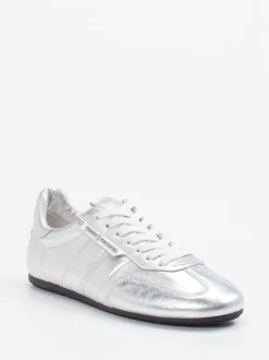Kennel & Schmenger – Sneaker aus Metallicleder silber