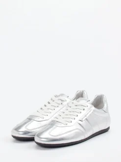 Kennel & Schmenger – Sneaker aus Metallicleder silber