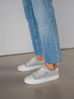 Kennel & Schmenger – Sneaker aus Textil und Glattleder grau
