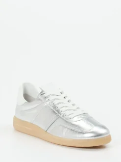 Kennel & Schmenger – Sneaker aus Metallicleder silber