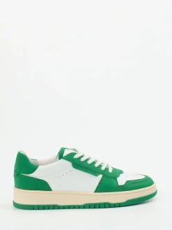 Kennel & Schmenger – Sneaker aus Kalbleder grün-weiß