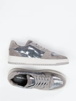 Kennel & Schmenger – Sneaker aus Veloursleder und Metallic