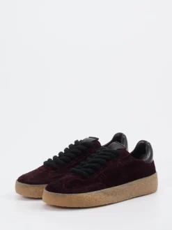 Kennel & Schmenger – Sneaker aus Veloursleder Bordeauxrot