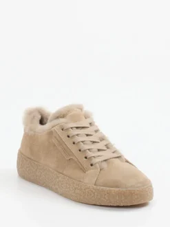Kennel & Schmenger – Sneaker aus Veloursleder sandbeige