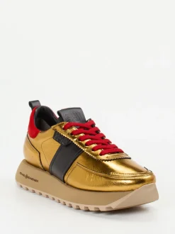Kennel & Schmenger – Sneaker aus Metallicleder gold