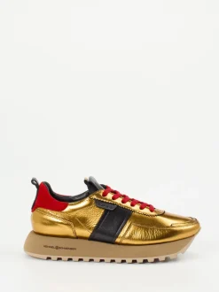 Kennel & Schmenger – Sneaker aus Metallicleder gold