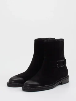 Kennel & Schmenger – Stiefelette aus Veloursleder Schwarz