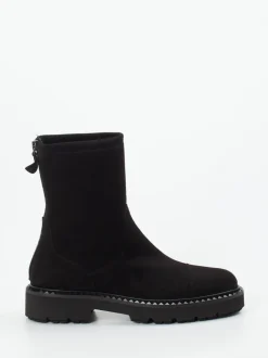 Kennel & Schmenger – Stiefelette aus Stretch-Veloursleder schwarz