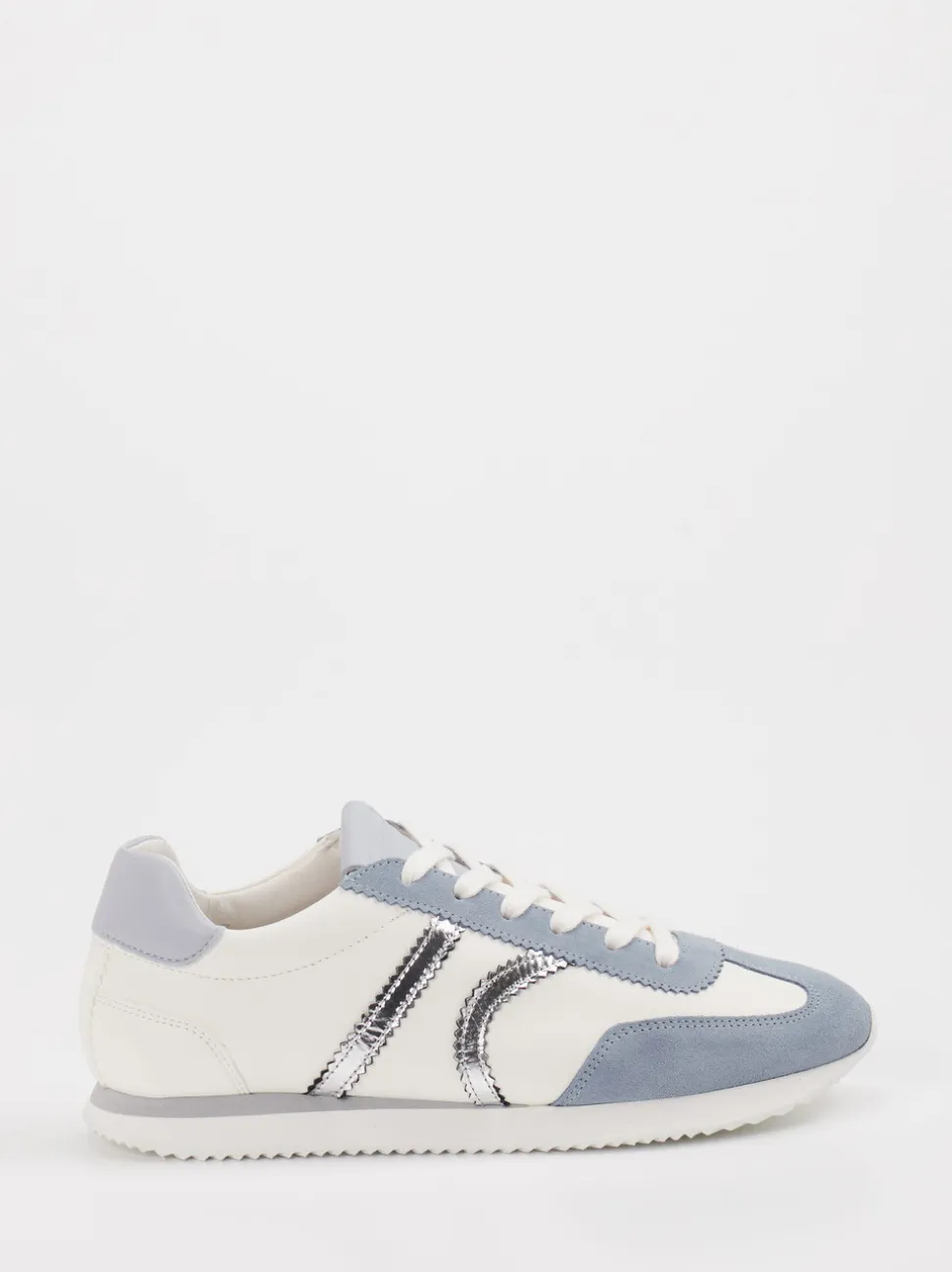 Kennel & Schmenger – Sneaker aus Velour/Leder Cremeweiß