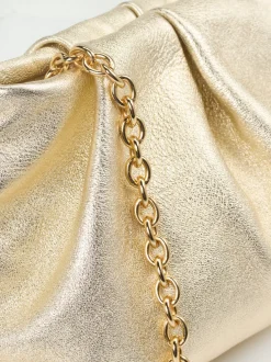 Konstantin Starke – Abendtasche aus Metallicleder Gold