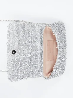 Konstantin Starke – Abendtasche aus Textil in Silber