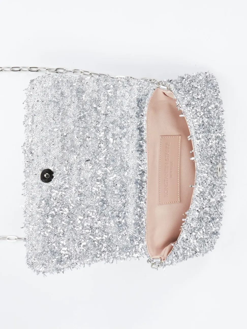Konstantin Starke – Abendtasche aus Textil in Silber