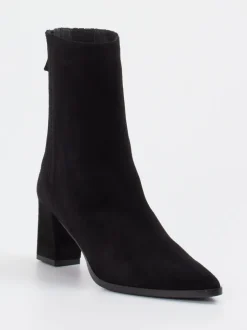 Konstantin Starke – Ankle Boots aus Veloursleder schwarz