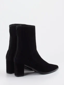 Konstantin Starke – Ankle Boots aus Veloursleder schwarz