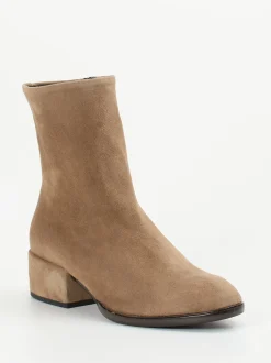 Konstantin Starke – Ankle Boots aus Veloursleder sandbraun