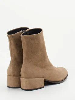 Konstantin Starke – Ankle Boots aus Veloursleder sandbraun