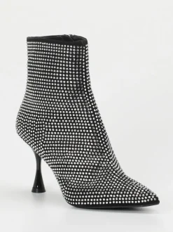 Konstantin Starke – Ankle Boots aus Metallic mit Strass