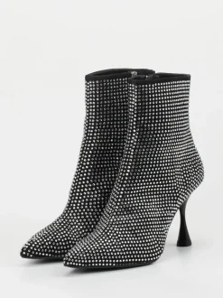 Konstantin Starke – Ankle Boots aus Metallic mit Strass