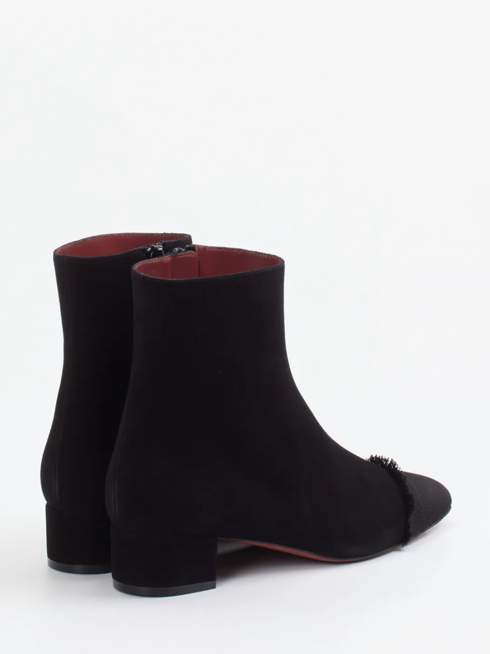 Konstantin Starke – Ankle Boots aus Veloursleder schwarz