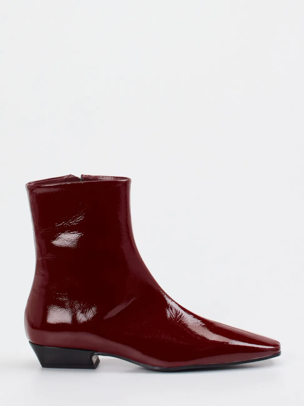 Konstantin Starke – Ankle Boots aus Lackleder Bordeaux