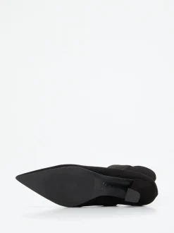 Konstantin Starke – Ankle Boots aus Veloursleder schwarz