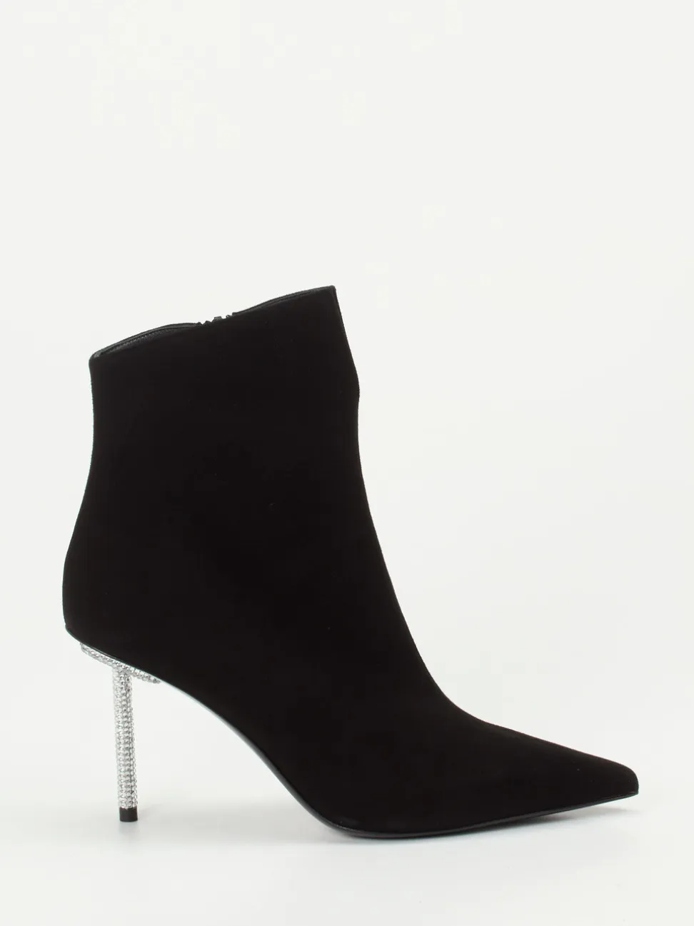 Konstantin Starke – Ankle Boots aus Veloursleder Schwarz